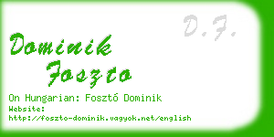 dominik foszto business card